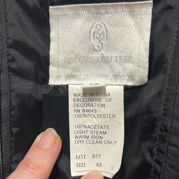 Watters & Watters Satin Fit & Flare Dress Black - Picture 4 of 4